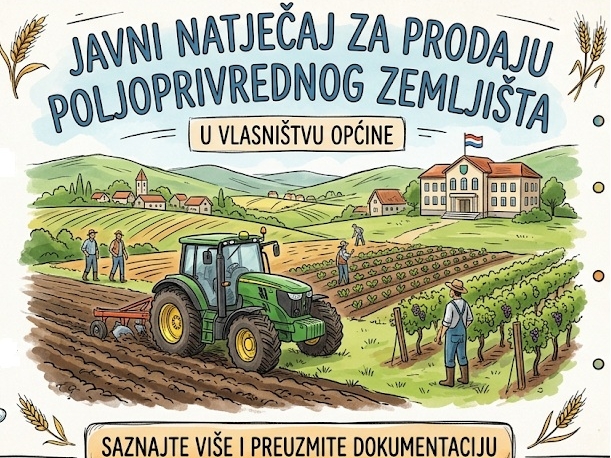 Javni natječaj za prodaju nekretnina u vlasništvu Općine Kaptol 