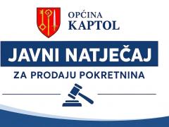 Javni natječaj za prodaju strojeva u vlasništvu Općine Kaptol 